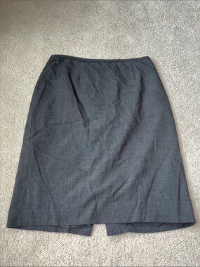 Calvin Klein gray slit pencil skirt size 8